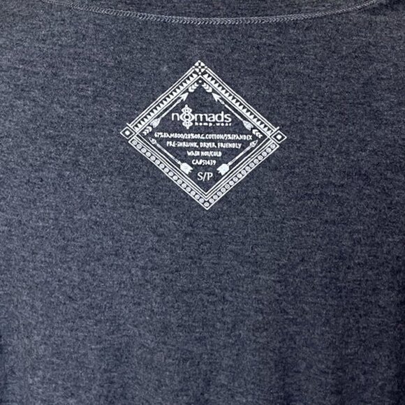 Nomads Hemp Wear Top Gray Small - Picture 3 of 4